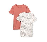 MINYMO Mädchen Basic SS (2-Pack) T-Shirt, Canyon Rose, 128