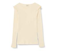 MINYMO Girl's T LS Rib-Girl Shirt, Seedpearl, 116