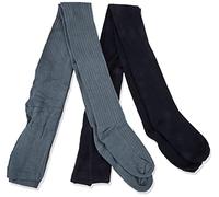 MINYMO Mädchen Wool Stocking - Rib 2-pack Dress Pants, Dark Navy, 116 EU