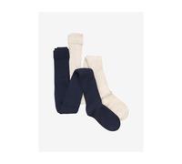 Minymo Stocking - Solid rib 2-pack total eclipse (870) 128\134