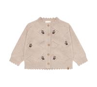 MINYMO Strickjacke Ajour Blumen 68 beige