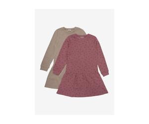 Minymo Sweat Dress LS (2-pack) apple butter (4640) 110