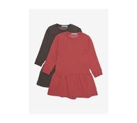 Minymo Sweat Dress LS (2-pack) tomato puree (444) 98