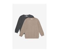 Sweatshirt MINYMO "Rundhalspullover MISweatshirt", Jungen, Gr. 92, braun (fossil), Obermaterial: 100% Baumwolle CO., Pullover Sweatshirt (62786603-92) fossil
