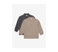 Minymo Sweatshirt w.zip (2-pack) fossil (2563) 128