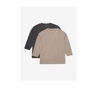 Minymo T-shirt LS Loose Fit (2-pack) fossil (2563) 92