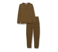 MINYMO Unisex Kids Sweat Set (2-pcs) Shirt, Dark Olive, 116 (2er Pack)