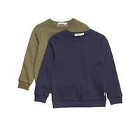 MINYMO Unisex Kids Sweatshirt Boys (2-Pack) Shirt, Dark Olive, 116