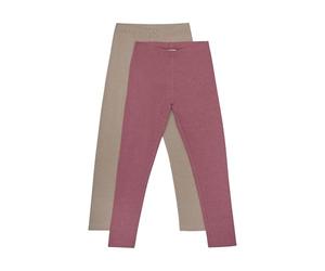MINYMO Women's Basic (2-Pack) Leggings, braun, 140 cm
