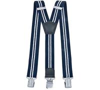 Miobo Hosenträger HTY02 - Y gestreift dunkelblau - One Size