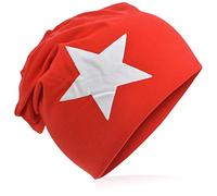 Miobo Jersey Slouch Beanie Long Mütze Unisex Stern Baumwolle Baby Kinder Damen Herren Groß Stern