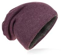 Miobo Kinder Jersey Slouch Beanie Long warme Mütze Unisex UnifarbeTrend Winter GBMU-Violett-M