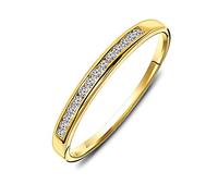 Miore Ring Damen Ewigkeitsring Gelbgold 18 Karat / 750 Gold Diamant Brillianten 0.10 ct