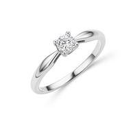 MIORE Schmuck Damen, Verlobungsring Damen, Ring Gold 375 9kt mit Diamant 0.25 Ct in Krappenfassung, Echt Gold Damenring, Goldring, Ring Damen, Damenschmuck Handgemacht