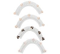 Mipcase 4 Stück Unsichtbarer U form Haarkamm Flexibler Haarschmuck für Mädchen Haarklammer zum Fixieren von Pony und Feinen Haarsträhnen Sanfte Sichere Haltbarkeit ohne Haarschäden