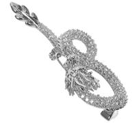 Mipcase Drachen Brosche aus Metall Kleine Vintage Brustnadel Unisex Anstecknadel in Silber Stilvolle Kleidungsklammer für Damen und Herren