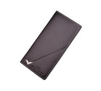 Mipcase Herren Geldbörse aus Pu Leder Lange Brieftasche mit Großem Fassungsvermögen Weiche Oberfläche Reißverschlussfach für Karten und Bargeld Praktische Herrenbrieftasche