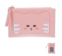 Mipcase Niedliche Cartoon Katzen Geldbörse aus Pu Leder Kleiner Münzbeutel mit Reißverschluss Multifunktionaler Kartenhalter Leichte Portemonnaie Tasche für Damen Mädchen Alltag Reise