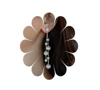 MIQIQAO Perlenohrringe Hängende Perlenohrringe Lange Perlen Gold Perlenohrringe Tassel Vintage Perlen Kette Ohrringe Perlen Hochzeit Ohrringe für Mädchen Frauen Schmuck Geschenke, 1, Kupfer, Pirit