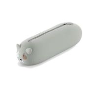 Miquelrius Federmäppchen aus Silikon Animal Cute, Hund, grau, Etui