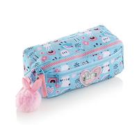 Miquelrius - Federmäppchen für die Schule, quadratisch, aus recycelten Flaschen, Reißverschluss, organisieren Sie Ihre Schulsachen für die Schule, blau, Quadratisches Federmäppchen