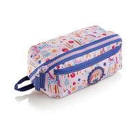 Miquelrius - Federmäppchen für die Schule, quadratisch, aus recycelten Flaschen, Reißverschluss, organisieren Sie Ihr Schulmaterial für die Schule. Einhorn, Rosa, Quadratisches Federmäppchen