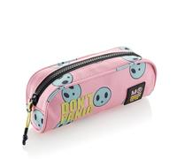 Miquelrius Federmäppchen mit einem Fach, Schulmäppchen, Reißverschluss aus robustem Kunststoff, Metallgriff, Federmäppchen, 193 x 85 x 60 mm, Don't Panic, Rosa, 193 x 85 x 60 mm, Don't Panic