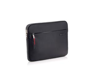 MIQUELRIUS Laptop-Schutzhülle 13-14 Zoll (25x34cm) - Schwarz, Wasserabweisend, 2 Fächer, Gepolstert mit Fleece-Innenfutter
