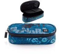 Miquelrius - Ovales Federmäppchen, Maße 200 x 45 x 70 mm, Reißverschluss, Grunge, mehrfarbiges Design