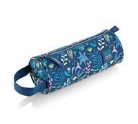 Miquelrius - Schulmäppchen, aus recycelten Flaschen, Reißverschluss, organisieren Sie Ihr Schulmaterial für die Schule, blau, Rundes Federmäppchen