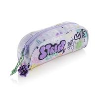 Miquelrius Schulmäppchen, Federmäppchen mit einem Fach, aus recycelten Flaschen, Reißverschluss, organisieren Sie Ihre Schulsachen für die Schule, Lavendelfarben, Federmäppchen mit 1 Fach