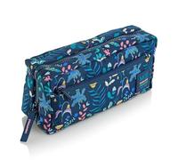 Miquelrius - Schulmäppchen mit 3 Taschen, hergestellt aus recycelten Flaschen, Reißverschluss, organisieren Sie Ihre Schulsachen für die Schule, blau, Federmäppchen mit Taschen