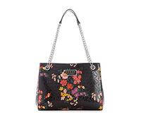 Mirabelli Umhängetasche mit Blumenlogo, Marmor schwarz/weiß, Einheitsgröße