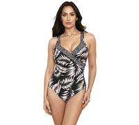 Miraclesuit Damen-Bademode It's a Wrap Bauchkontrolle Bügel BH Einteiler Badeanzug, Schwarz/Multi, 42