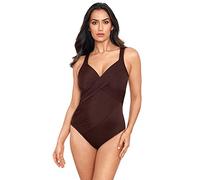 Miraclesuit Damen Bademode Revele Tummy Control Bügel-BH Einteiler Badeanzug, Sumatra Braun, 40