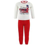 Miraculous LadyBug e Cat Noir - Premium-Schlafanzug aus Samt mit passender Maske T-Shirt und Hose - Full Print - Mädchen 8 Jahre