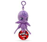 Miraculous Ladybug - Kwami Lifesize Nooroo, Schmetterlings-Plüsch-Spielzeug für Kinder, superweiches Sammlerstück, Stofftier mit Glitzerstichaugen und farblich passendem Rucksack-Schlüsselanhänger