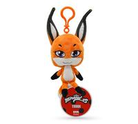 Miraculous Ladybug - Kwami Lifesize Trixx, 12,7 cm, Fuchs-Plüschtier, Spielzeug für Kinder, superweiches Sammlerstück, mit gestickten Glitzeraugen und passendem Rucksack-Schlüsselanhänger (Wyncor)