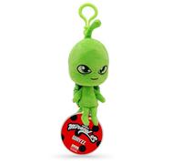 Miraculous Ladybug Kwami Lifesize Wayzz, 12,7 cm große Schildkröte mit Clip für Kinder, superweiches Sammelspielzeug mit Glitzerstichaugen und Rucksack-Schlüsselanhänger