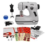 Miraculous Ladybug, Marinette Mini-Nähmaschine - für Kinder, doppelte Geschwindigkeit, tragbar, mit Fabric Europe-Adapter - M02106 - Wyncor