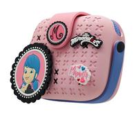 Miraculous Ladybug - Pop n' Swop Ladybug Handtasche für kinder, mit 4 Clip-on Badges, Griff und Reißverschluss, leichte, langlebige wasserdichte Handtasche (Wyncor) (Rose - Marinette)