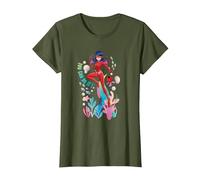 Miraculous Ladybug Summer Aqua You Can Do It T-Shirt, Damen, Olivgrün, XS