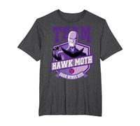 Miraculous Ladybug - Team Hawk Moth T-Shirt, Herren Große Größen, Anthrazit Meliert, 2X Tall