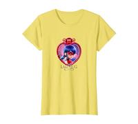 Miraculous Ladybug The Movie LB Badge Title T-Shirt, Damen, Gelb, M
