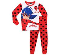 Miraculous Schlafanzug Mädchen | Lady Bug Pyjama Für Kinder | Eng Anliegender Lang Schlafanzüge - 128