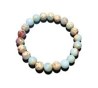 Mirweon Steinperlen-Armbänder, Halbedelsteine, Kristall-Perlen, verstellbar, dehnbar, Naturstein, 6 mm, Wie beschrieben