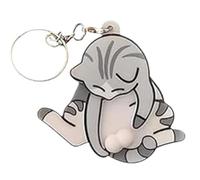 Mischief Cat Interaktiver Schlüsselanhänger, 3D-drehende Katzenbälle, Zappel-Schlüsselanhänger, Taschenanhänger, Katzenspiel mit seinen sich drehenden Bällen, lustiger beweglicher Anhänger, Gag-Gesche