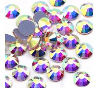 MISDONR Hotfix-Strasssteine, 5 mm, flache R ckseite, f r Kleidung, Schuhe, Basteln, 1440 St ck, Crystal AB SS20