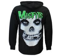 Misfits Jarek Skull Zipper Hoodie Weste - Offizielles Merchandise Größe: M Schwarz