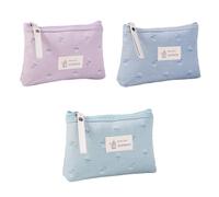 MisFun 3 Stück Kleine Kosmetiktasche für Handtasche, Make up Tasche, Kosmetiktasche aus Segeltuch, Kosmetiktasche Damen, Tragbare Kulturbeutel, für Kosmetik Toilettenartikel Kleingeld